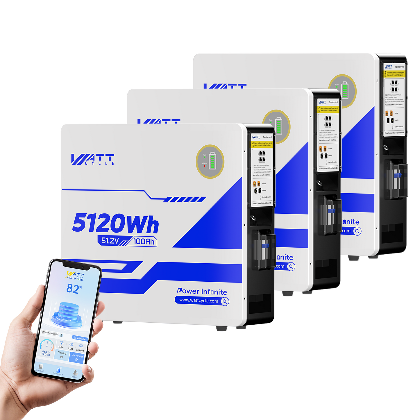 WattCycle AU - 48V 100AH Wall Mounted LiFePO4 Battery