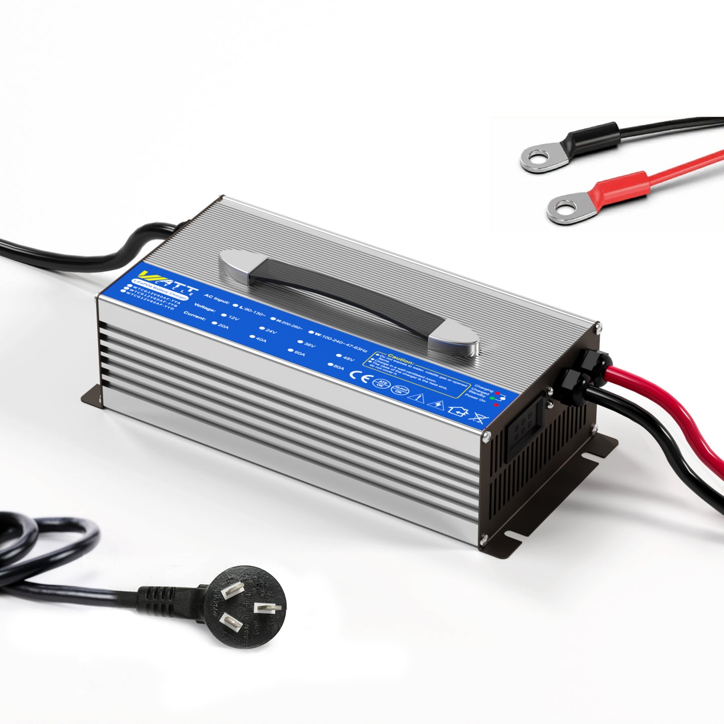 WattCycle AU - 14.6V 60A Aluminum Shell LiFePO4 Battery Charger