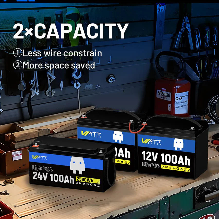 WattCycle AU - 24V 100Ah LiFePO4 Battery