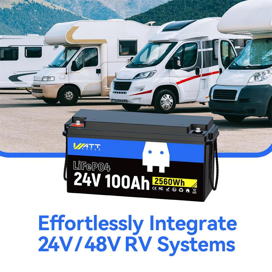 WattCycle AU - 24V 100Ah LiFePO4 Battery