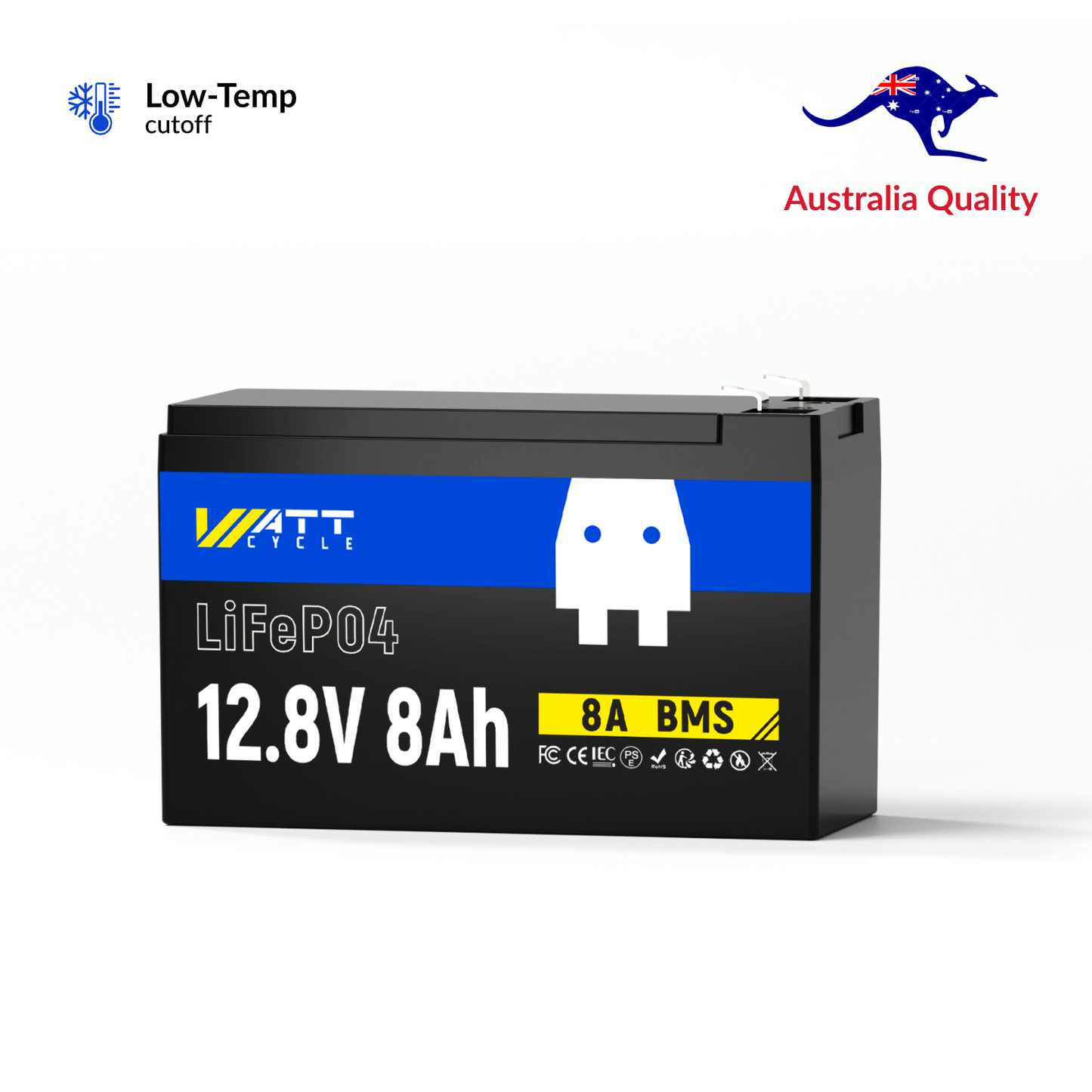 WattCycle AU - 12V 8Ah LiFePO4 Battery