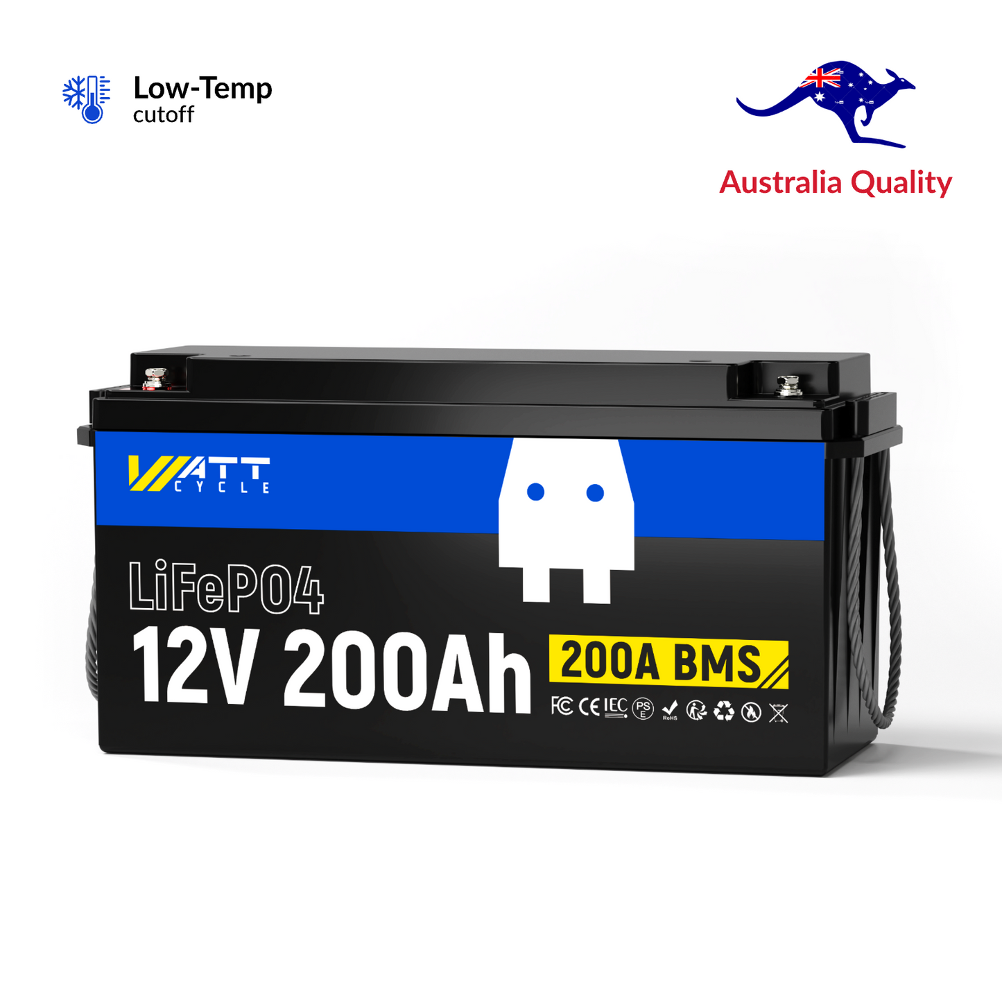 WattCycle AU - 12V 200Ah LiFePO4 Battery