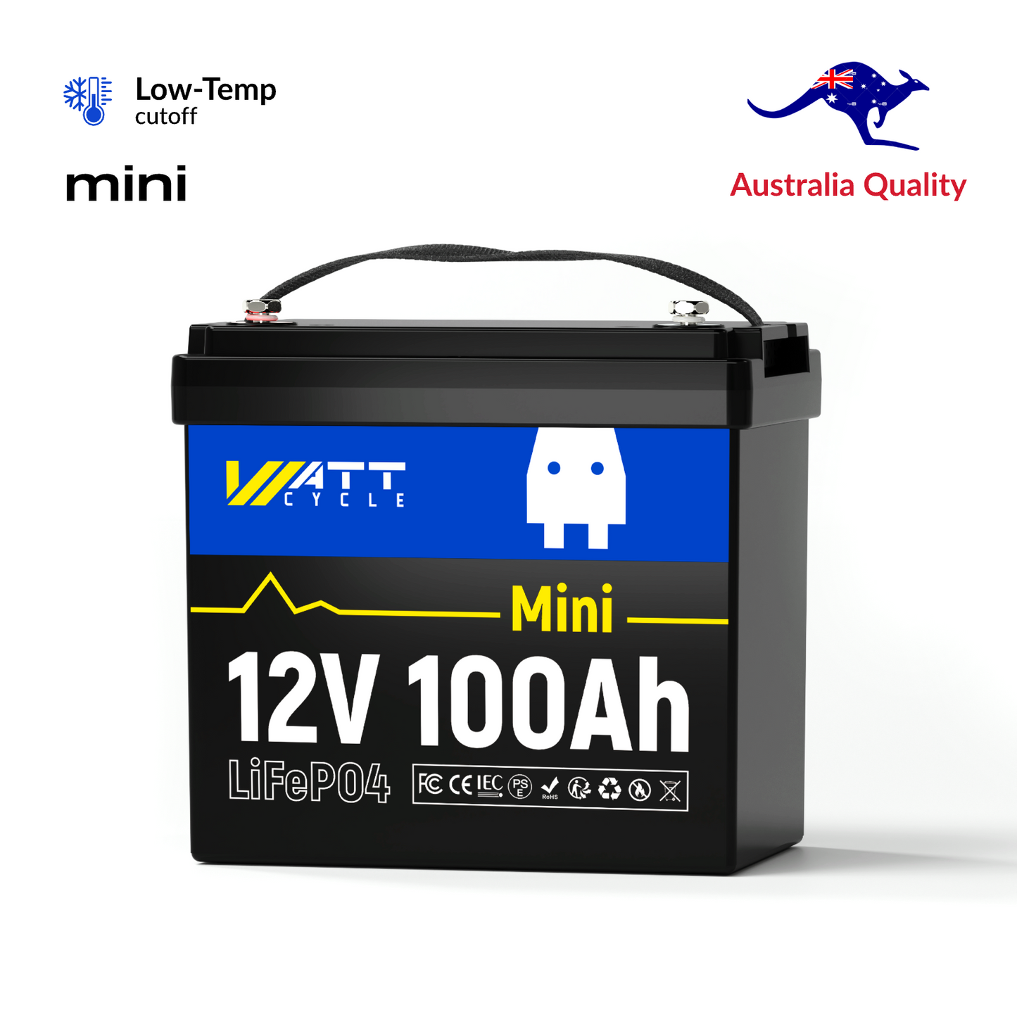 WattCycle AU - 12V 100Ah Mini LiFePO4 Battery