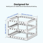 ⚡ Upgraded V2 ⚡ Seismic-Resistant Stackable 2-Tier Battery Rack for Rack-Mount LiFePO₄ Batteries