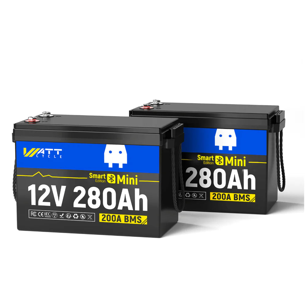 【Pre-Sale】【Easter Sale: 6% OFF】WattCycle AU - 12V 280Ah Mini LiFePO4 Battery with Bluetooth