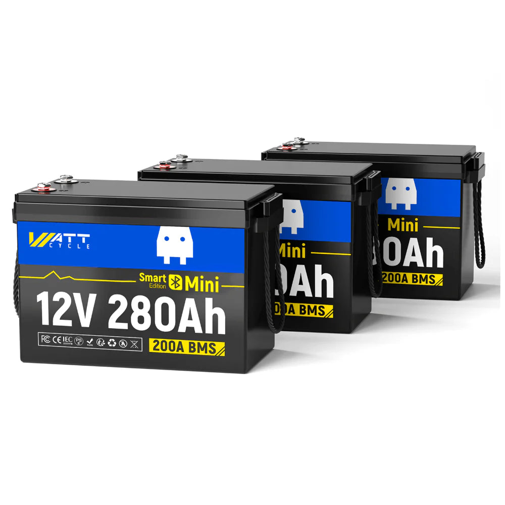【Pre-Sale】【Easter Sale: 6% OFF】WattCycle AU - 12V 280Ah Mini LiFePO4 Battery with Bluetooth