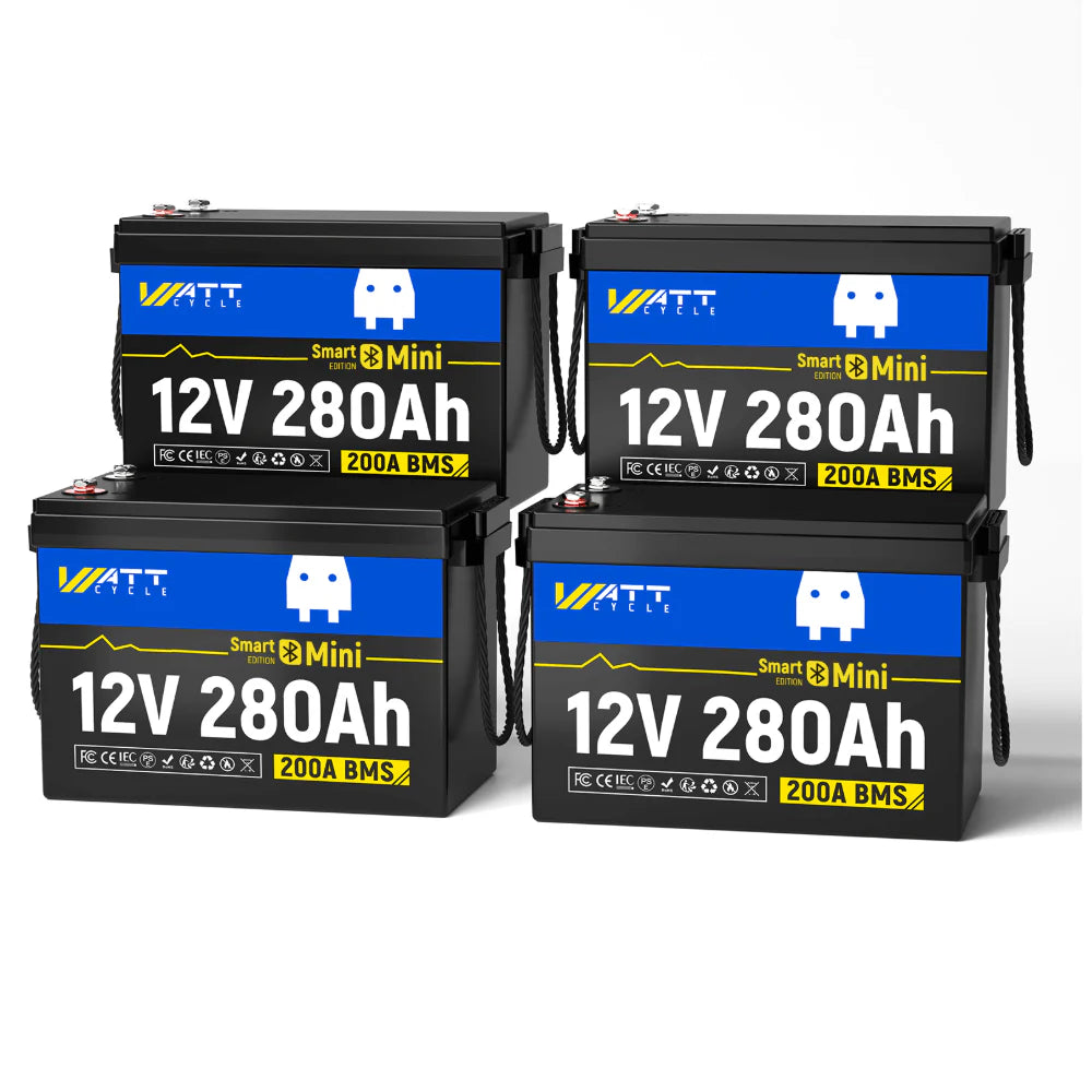 【Pre-Sale】【Easter Sale: 6% OFF】WattCycle AU - 12V 280Ah Mini LiFePO4 Battery with Bluetooth