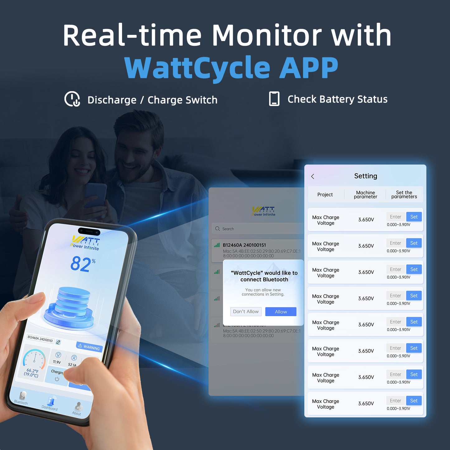 WattCycle AU - 12V 314Ah Ultra BT LiFePO4 Battery