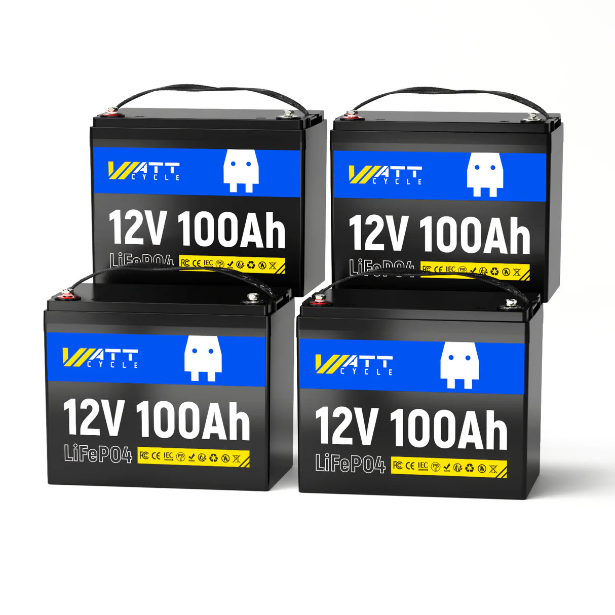 【BLACK FRIDAY SALES】WattCycle - 12V 100Ah Group 24 LiFePO4 Battery