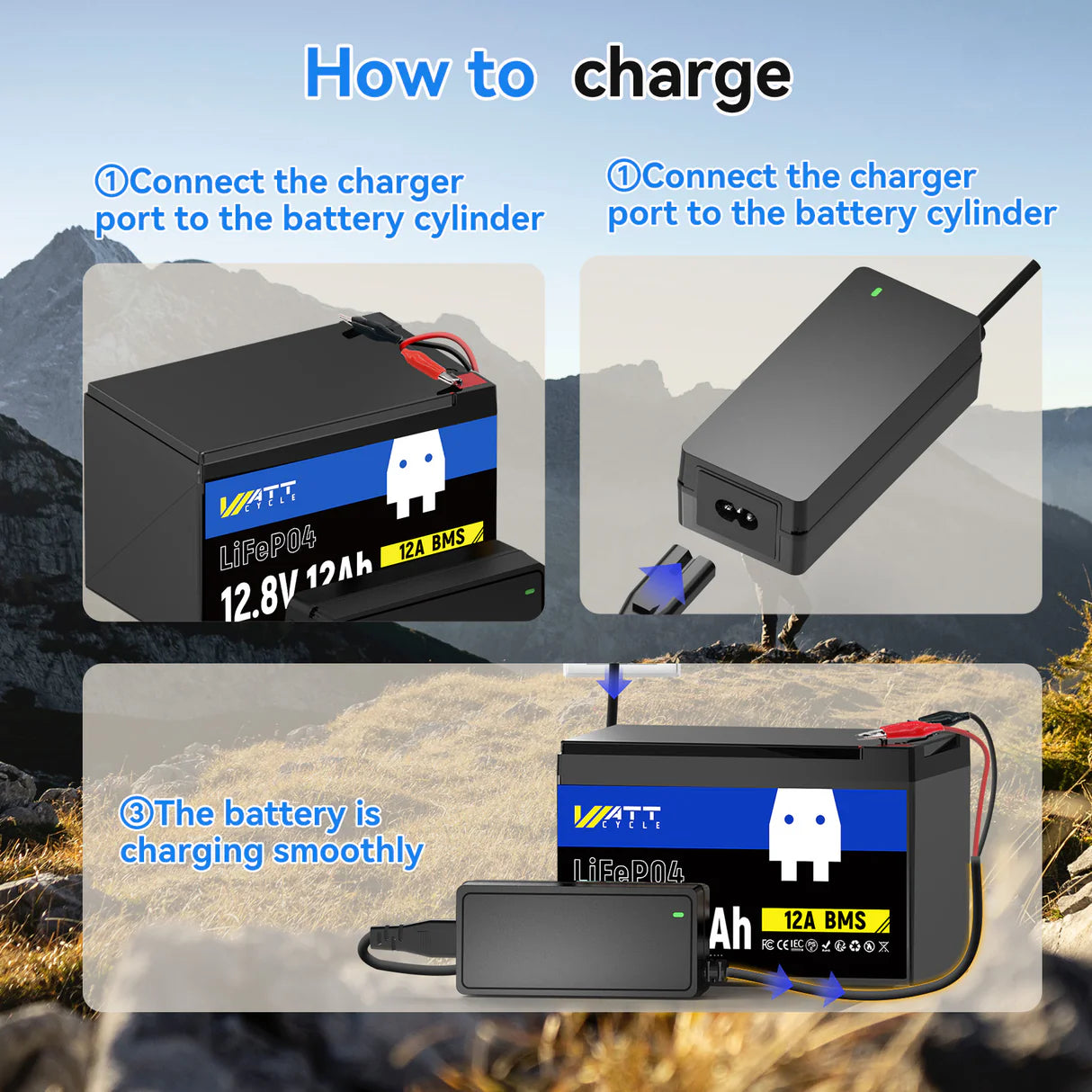 【Easter Sale: 6% OFF】WattCycle AU - 14.6V 5A Plastic Shell LiFePO4 Battery Charger