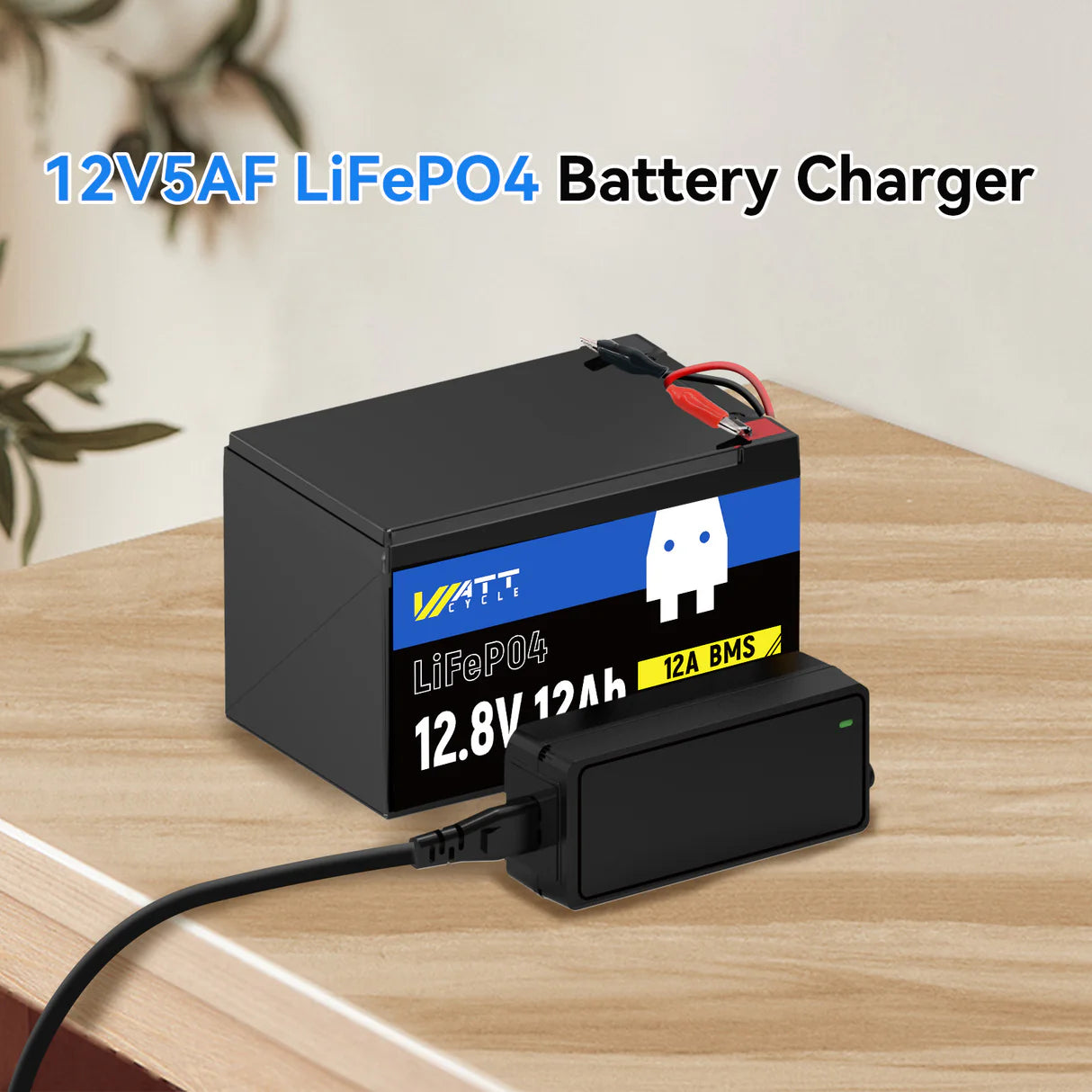【Easter Sale: 6% OFF】WattCycle AU - 14.6V 5A Plastic Shell LiFePO4 Battery Charger