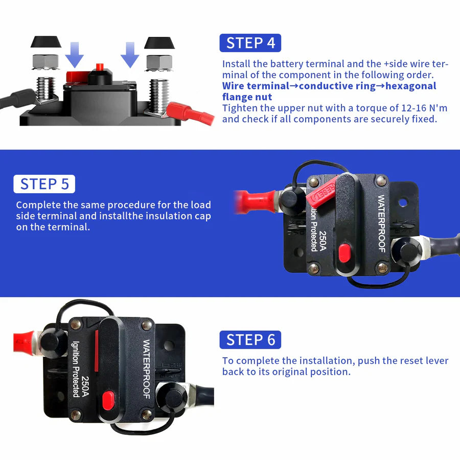 WattCycle AU - 250A Circuit Breaker