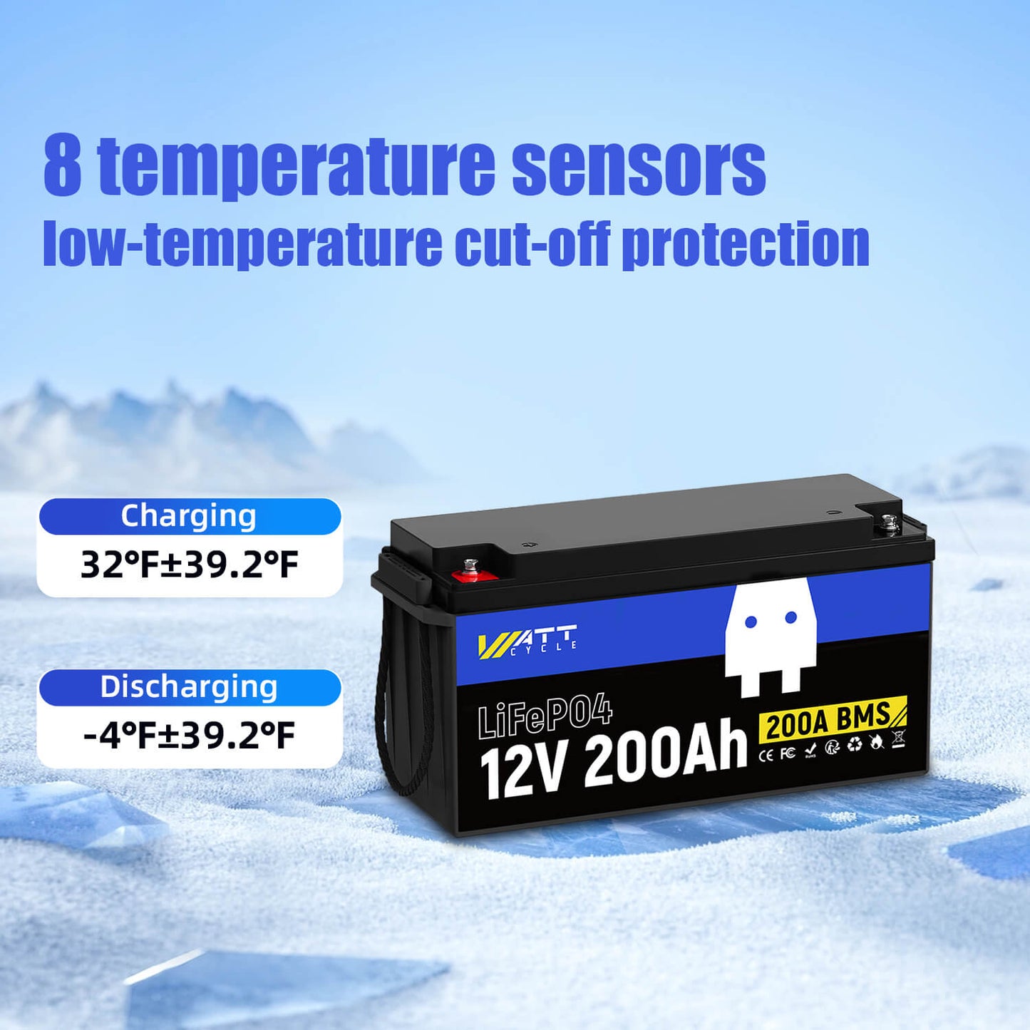 WattCycle AU - 12V 200Ah LiFePO4 Battery