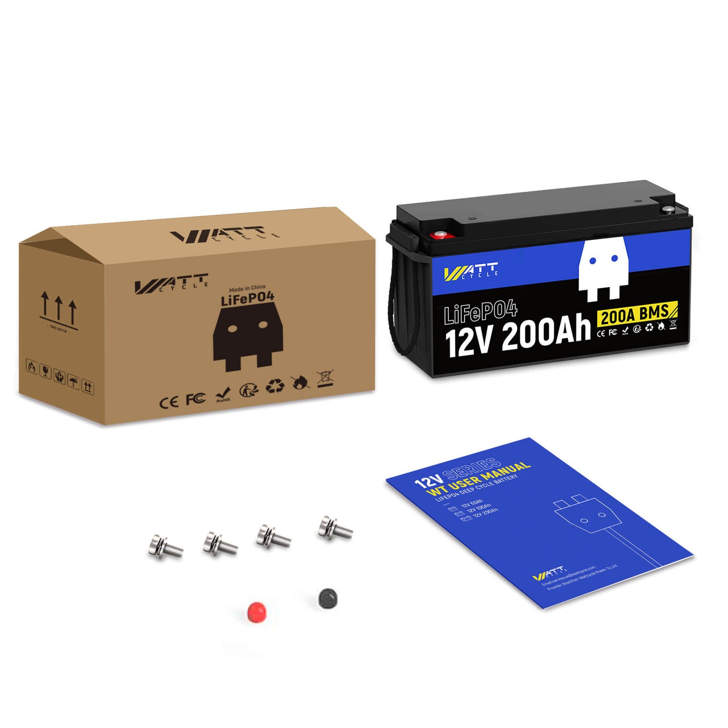 WattCycle AU - 12V 200Ah LiFePO4 Battery
