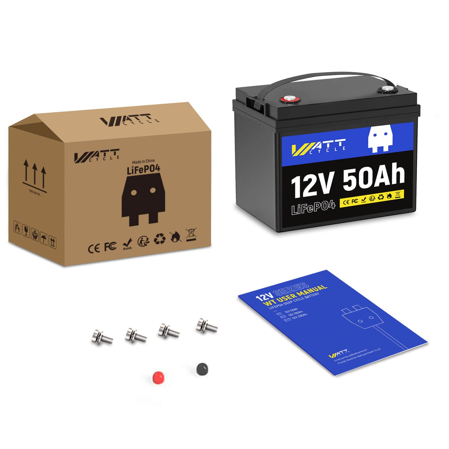 【Easter Sale: 6% OFF】WattCycle AU - 12V 50Ah LiFePO4 Battery