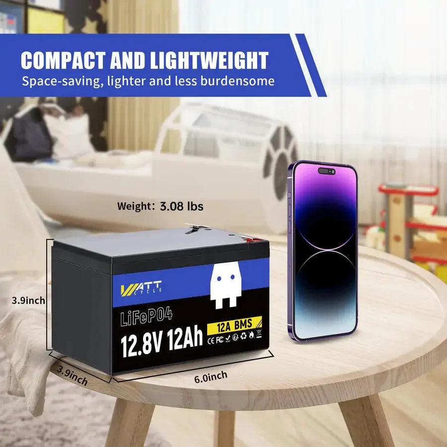 WattCycle AU - 12V 12Ah LiFePO4 Battery