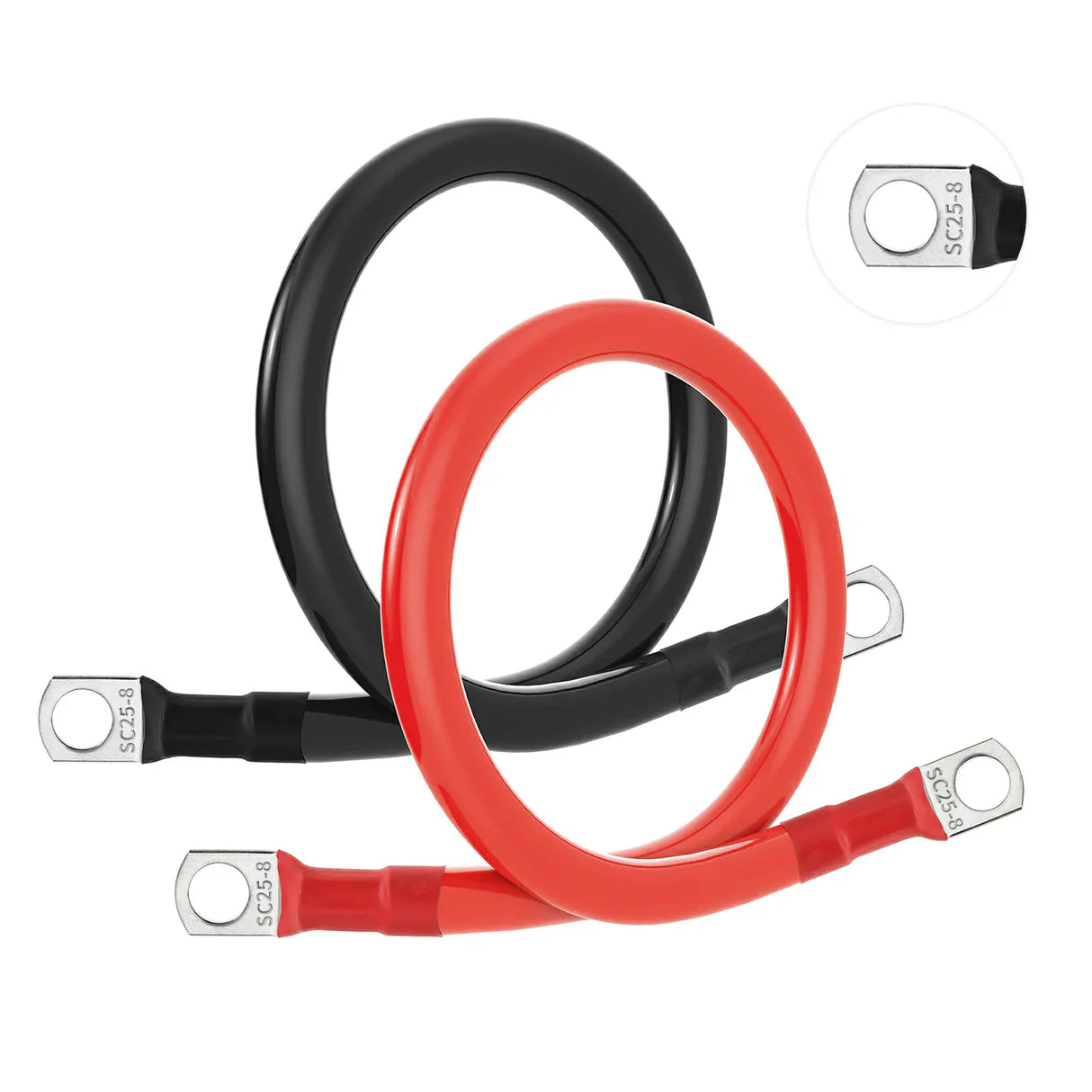 WattCycle AU - 4AWG 12-Inch Battery Inverter Cable Set