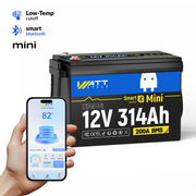 WattCycle 12V 314Ah Mini Basic Lithium Battery – 4.02kWh, 200A BMS for Caravans & Off-Grid Use