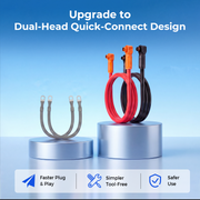 WattcyCle Dedicated 51.2V 314Ah Floor-Standing Battery Expansion Dual-Head Quick-Connect Parallel Cable