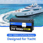 WattCycle 24V 100Ah LiFePO4 Battery – Low-Temperature Protection for 30–70 lbs Trolling Motors