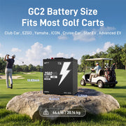 WattCycle 48V 50Ah Bluetooth LiFePO₄ Battery with 100A BMS – For Golf Carts & Ride-On Mowers