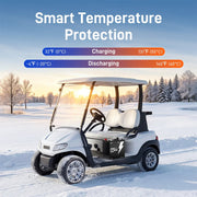 WattCycle 48V 50Ah Bluetooth LiFePO₄ Battery with 100A BMS – For Golf Carts & Ride-On Mowers