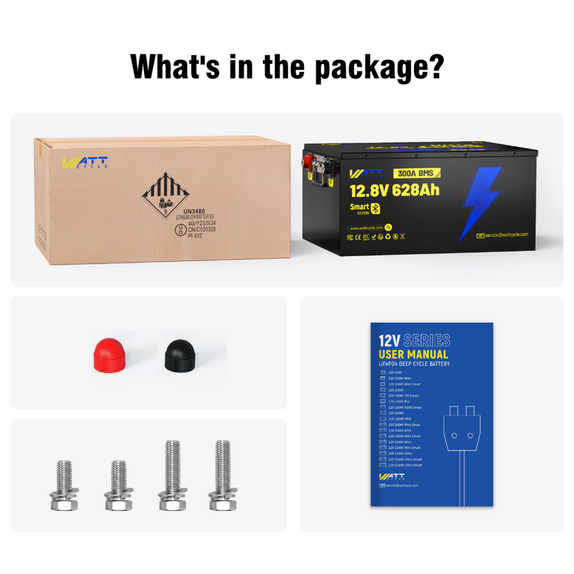 Local Pickup WattCycle 12V 628Ah Ultra Bluetooth LiFePO4 Battery (BMS 300A)