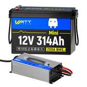 WattCycle 12V 314Ah Mini Basic LiFePO₄ Battery – Compact, High-Capacity Power