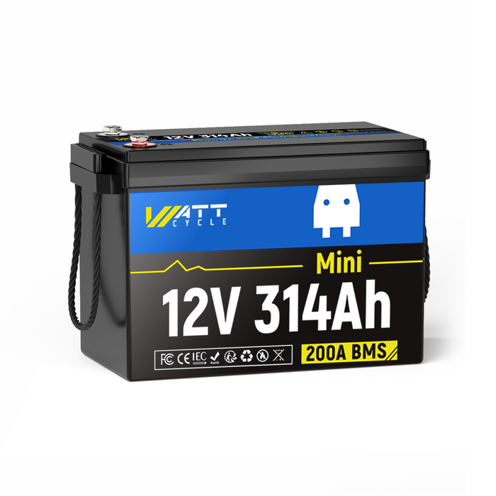 WattCycle 12V 314Ah Mini Basic LiFePO₄ Battery – Compact, High-Capacity Power