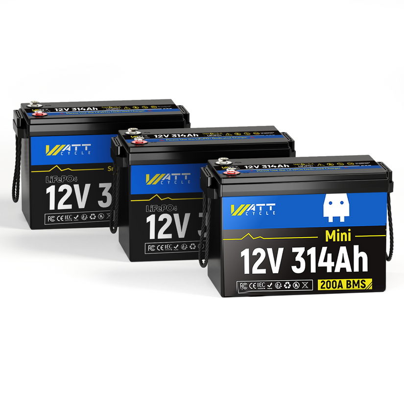 WattCycle 12V 314Ah Mini Basic LiFePO₄ Battery – Compact, High-Capacity Power