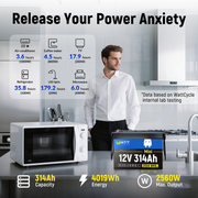 WattCycle 12V 314Ah Mini Basic LiFePO₄ Battery – Compact, High-Capacity Power