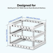 ⚡ Upgraded V2 ⚡ Seismic-Resistant Stackable 2-Tier Battery Rack for Rack-Mount LiFePO₄ Batteries