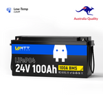 WattCycle 24V 100Ah LiFePO4 Battery – Low-Temperature Protection for 30–70 lbs Trolling Motors