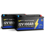 WattCycle 12V 100Ah Dual Purpose Marine Cranking LiFePO₄ Battery – 1200CCA, Bluetooth & Self-Heating