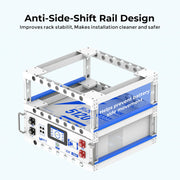 ⚡ Upgraded V2 ⚡ Seismic-Resistant Stackable 2-Tier Battery Rack for Rack-Mount LiFePO₄ Batteries