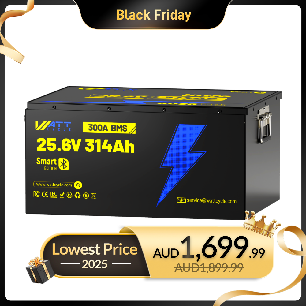【BLACK FRIDAY SALES】WattCycle - 24V 314Ah Ultra LiFePO4 Battery with Bluetooth