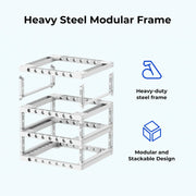 ⚡ Upgraded V2 ⚡ Seismic-Resistant Stackable 2-Tier Battery Rack for Rack-Mount LiFePO₄ Batteries
