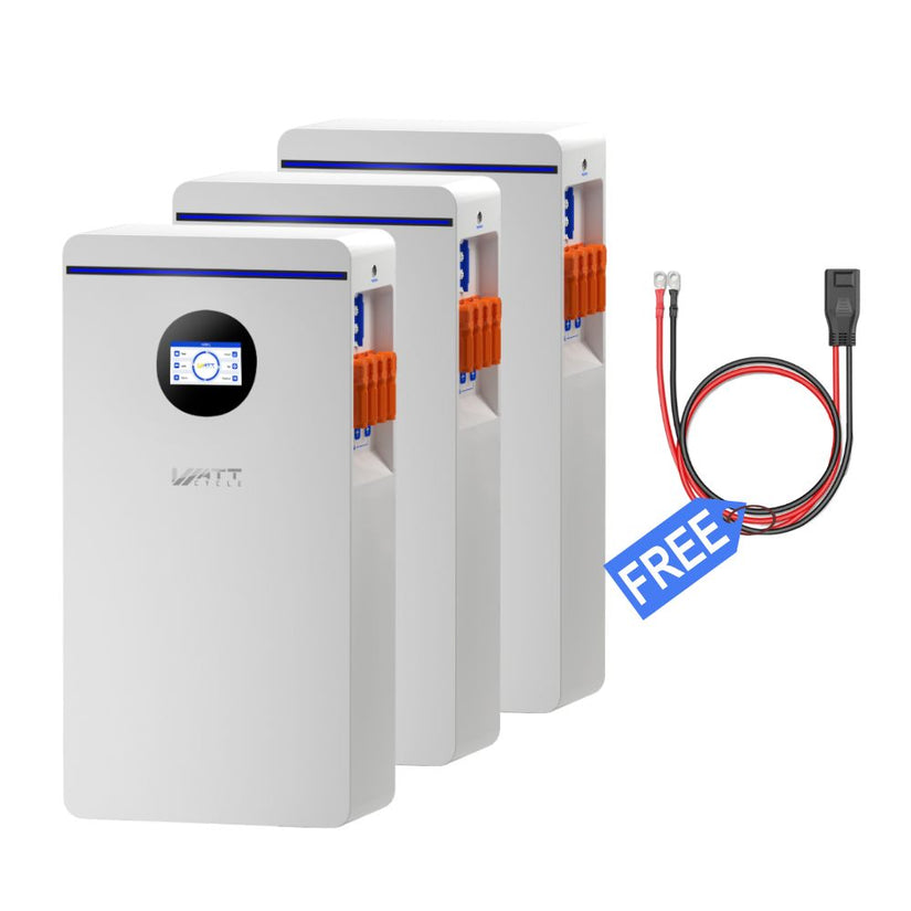 WattCycle 16kWh 48V 314Ah Floor-Standing LiFePO₄ Lithium Battery | 300A BMS, Bluetooth & CAN/RS485