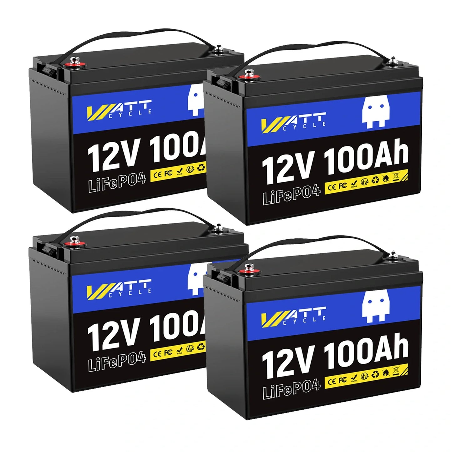 WattCycle 12V 100Ah Group 24 LiFePO4 Battery