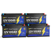 WattCycle 12V 100Ah Dual Purpose Marine Cranking LiFePO₄ Battery – 1200CCA, Bluetooth & Self-Heating