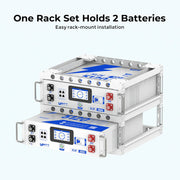 ⚡ Upgraded V2 ⚡ Seismic-Resistant Stackable 2-Tier Battery Rack for Rack-Mount LiFePO₄ Batteries