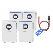 WattCycle 5.12kWh 48V 100Ah Wall-Mount LiFePO4 Battery – Bluetooth Monitoring & Active Balancing| RS485/CAN