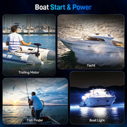 WattCycle 12V 100Ah Dual Purpose Marine Cranking LiFePO₄ Battery – 1200CCA, Bluetooth & Self-Heating