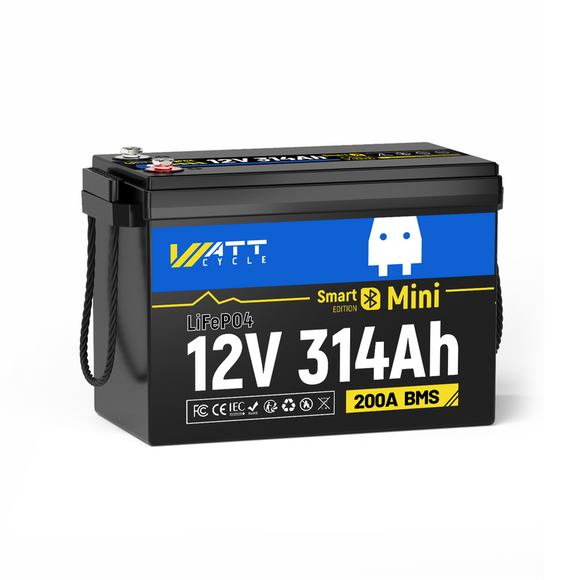 ⚡️Presale⚡️WattCycle 12V 314Ah Mini Bluetooth LiFePO₄ Battery – Compact, High-Capacity Power