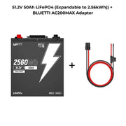 WattLINK P90D Expansion Cable for Bluetti AC300 / AC200MAX / AC200L, 48V Battery-to-PPS Adapter with 80A Fuse & 8AWG Wire