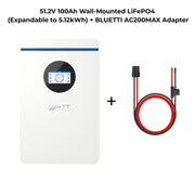 WattLINK P90D Expansion Cable for Bluetti AC300 / AC200MAX / AC200L, 48V Battery-to-PPS Adapter with 80A Fuse & 8AWG Wire