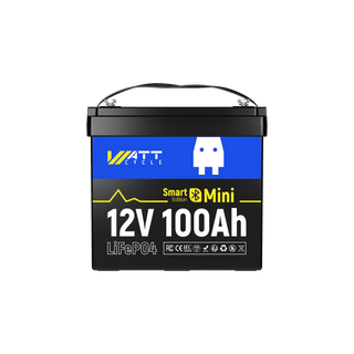 WattCycle 12V 100Ah Mini Bluetooth LiFePO₄ Battery – Group 22NF, Lightweight Compact Power