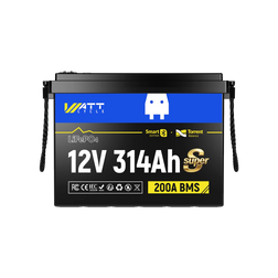 WattCycle 12V 314Ah Mini Super Powerhouse LiFePO₄ Battery – Bluetooth, 3A Active Balancer & Low-Temp Protection
