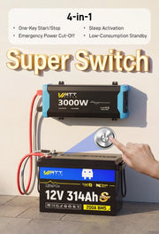 WattCycle 12V 314Ah LiFePO4 Battery Series