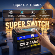 WattCycle 12V 314Ah Mini Super Powerhouse LiFePO₄ Battery – Bluetooth, 3A Active Balancer & Low-Temp Protection